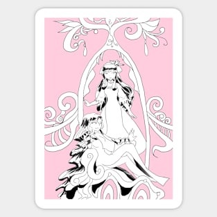 A maid and Her Patron Sticker